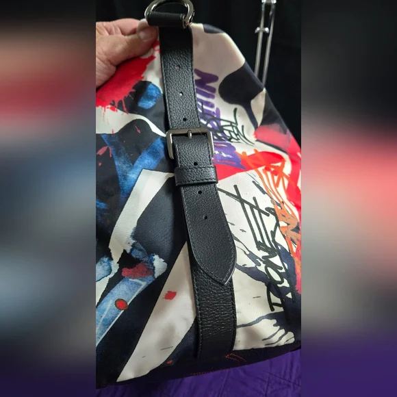 CHRISTIAN LOUBOUTIN LARGE BOSTON PRINTED NYLON DUFFLE BAG - Picture 4 of 16